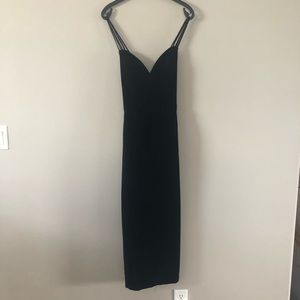 Black Velvet Midi Dress